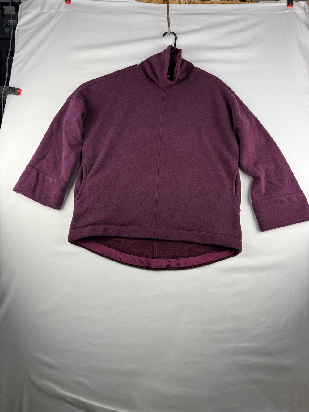 Athleta Cozy Karma Funnel Neck Sweatshirt – Spiced Cabernet Women's Size S